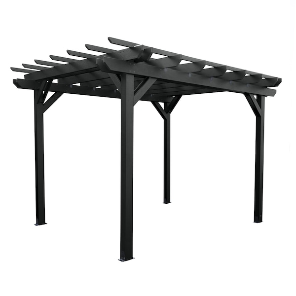 Highwood Usa Bodhi 10 x 10 Poly Outdoor Pergola Gazebo AD-PGLA1010-BKE - main